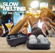 Brensten FROZ Ice Ball Maker 4 Large 2.5”Silicone Slow Melting Ice Ball Tray NEW