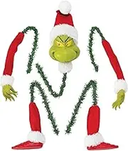 Grinch's Christmas Tree Topper, Green, Whimsical, Plastic and Fabric, Christmas Tree Decoration