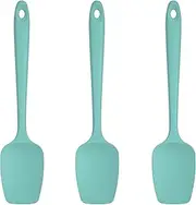 U-Taste Silicone Spoon Spatula Set: 315℃ High Heat Resistant BPA-Free Flexible Rubber Scraper, Cooking Mixing Baking Kitchen Utensils Set of 3 (Aqua Sky)