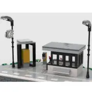 MOC-78047 Vught Train Station Platform Model Building Toys Set 1206 Pieces MOC