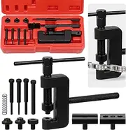 Swpeet 13Pcs Motorcycle Chain Breaker with Carrying Case Assortment Kit, Chain Cutter and Riveter Chain Removal Tool Chain for Motorcycle, Bike, ATV