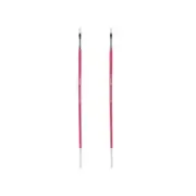 Creative Mark Pro White Soft Filament Hair Acrylic Brush Flat #1 2 Pack