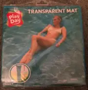 Play Day Transparent Mat Swimming Pool Float Green Raft 66”x 24”x 9” Adult Size