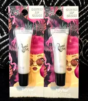 2pk REMI ROSE TAYLOR PEARL WHITE GLITTER LIPGLOSS SPARKLE GEL PLUMPING LIP GLOSS