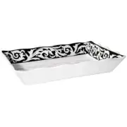 G.E.T. ML-88-SO 6 ea Soho 13-3/4"x9-1/2" Rectangular Platter w/ Rubber Feet