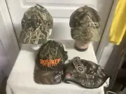 NEW Scheels-Sportsman Warehouse-Bula Skullcap-Flexfit Lot Of 4 Camouflage Hats