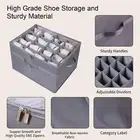 Space-saving Shoe Rack Bins Storage Box with Transparent Lid Adjustable Dividers