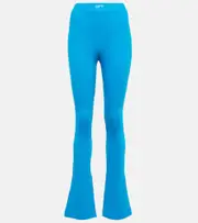 [Off-White] Off-White High-rise jersey split-hem leggings AU 8 blue