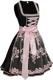 [Generic] Women's Plus Size German Tight Dress Strapless Oktoberfest Beer Girl Costume Plain Summer Dresses Dirndl Dress Traditional German Beer Festival Costume Long Maxi Dress for Women Casual