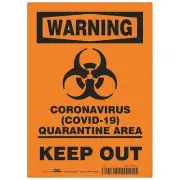 Condor Coronavirus Quarantine Area Sign HWW308A1410 Condor HWW308A1410