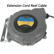 12AWG 40' Extension Cord Reel Cable Hose Reels Retractable Electrical Auto Tool