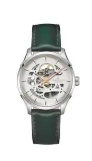 Hamilton H42535810 Jazzmaster Skeleton Steel 40 mm Leather Auto Men's Watch