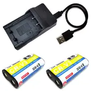 Battery / USB Charger For Pentax Digibino DB100 DB200 K100D K110D K100D Super