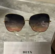 NEW Dita Zazoe Sunglasses DTS145-A-02 Rose Gold Butterfly Frame Peach Gradient
