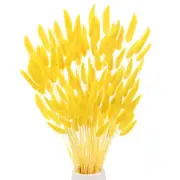 120-Pack Bunny Tails Grass 17 Inch for Home Decor/Wedding [Golden Yellow]