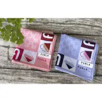 在飛比找蝦皮購物優惠-日本製 FURLA 純棉 手帕 手巾 絲巾 領巾  -邊緣徽