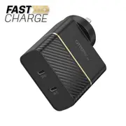 OtterBox USB-C Dual Port Wall Charger 50W Fast Charge - Black