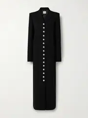 [KHAITE] KHAITE - Saphra Wool-blend Twill Coat - Black - US0 US 0 Black