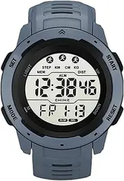 [POENVFPO] Outdoor Digital Sports Watch for Men, Waterproof Sports Watch with Timing Function and Alarm Clock, Ideal for Outdoor Activities