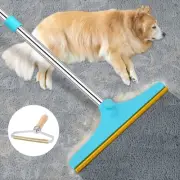 Pet Hair Remover Rake with Adjustable Handle for Carpets and Furniture