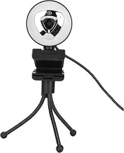 1080P Webcam with Ring Light,HD Webcam with Microphone Tripod Fill Light 3 Level Brightness Plug and Play,USB Web Cam for Gaming Conferencing Video Chatting