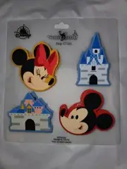 Disney Parks Mouse Wares Bag Clips Set Mickey Minnie and Castles
