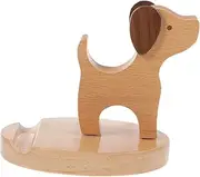 LIFKICH 1pc Creative Dog Shape Wooden Phone Holder Cute Mobile Stand for Desk Table Durable Design Slip Base for Video Watching Photo Viewing Present for Friends