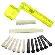 4X(6 String Acoustic Guitar Part + 2x String Winder +12x Bridge Pins Kit D8C4)