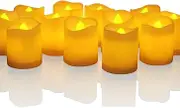 Novelty Place [Longest Lasting] Battery Operated Flickering Flameless LED Votive Candles (Pack of 12)