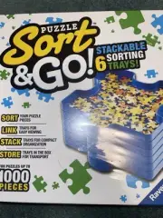 Puzzle Sort & Go Stackable Sorting Trays! Up to 1000 Pieces Ravensburger New