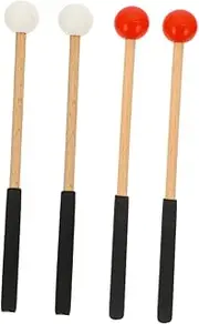 ERINGOGO 2 Pairs Marimba Mallets Drum Sticks Music Instrument Mallet for Xylophone Performance with Comfortable Grip and Rich Sound