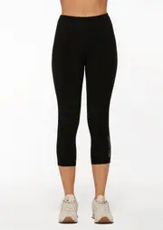 [Lorna Jane] Lotus No Chafe Phone Pocket 7/8 Leggings in Black, Size - XL XL Recycled Black