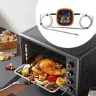 Double Channel with Alarm Meat Digital Thermometer for Chicken Baking