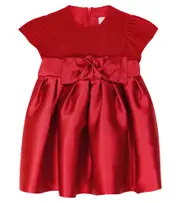 [Il Gufo] Il Gufo Baby bow-appliquéd dress M 12 red