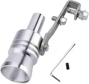 Silver Car Turbo Whistle Car Turbo Sound Exhaust Whistle Muffler Auto Blowoff Valve Simulator Turbine Pipe Whistle,Exhaust Pipe Blow-Off Vale Simulator Automotive Replacement Exhaust Pipes