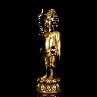 在飛比找Yahoo!奇摩拍賣優惠-純銅佛像悉達多太子佛 浴佛 供奉擺件 寶寶佛 釋迦牟尼佛庭院