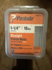 Straight Finish Nails 1-1/4” 2,000 Nails 16ga Paslode Item #650282