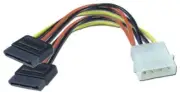 SATA Power Y Cable (4pin Molex to Dual 15 Pin SATA Power) GC6ATAM2