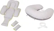 Clevamama ClevaCushion Nursing Pillow and Baby Nest, Grey (3013)