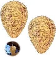 Wasp Nest Decoy, 2-Pack, Hanging Simulation Hornet Deterrent for Home and Garden