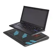 17 Inch Dual Fan Lap Chill Mat - Soft Neoprene Laptop Cooling Pad for Tilted