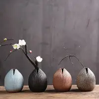 在飛比找Yahoo!奇摩拍賣優惠-花瓶 陶瓷小花器家居復古水培花瓶禪意日式干花插