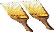 IWOWHERO 2pcs Afro Hair Comb Wide Tooth Curly Hair Comb Plastic Afro Picks Styling Tool for Men