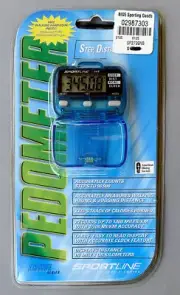 Sportline Safety Alarm Pedometer 345 New Sealed Step Counter Calorie Distance