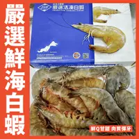 在飛比找蝦皮購物優惠-【鮮煮義美食街】嚴選活凍海白蝦 JSF 藍盒 純海水養殖 白