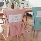 Chair Dust Cover Letters Protection Dining Room Chair Back Slipcover Washable