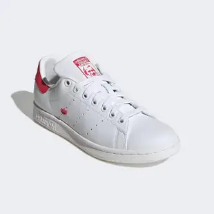 【adidas 愛迪達】Stan Smith W 女鞋 紅白色 經典款 好穿 百搭 小白鞋 休閒鞋 IE0460
