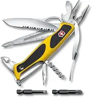 [Victorinox] Ranger Grip Boatsman Swiss Army Pocket Knife, Large, Multi Tool, 22 Functions, Locking Blade, Case, Yellow/Black