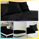 1000TC OR 1200TC Ultimate Black Bed Sheets Egyptian Cotton AU Sizes