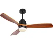 Wood Ceiling Fan with Light,Energy Saving,Ultra-Quiet DC Motor,3 Blades,6 Spe...